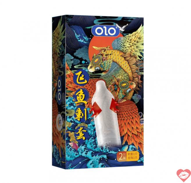 Bỏ sỉ Bao cao su OLO Cá thần - Gai cạnh - Hộp 1 cái + 1 bi silicon hàng mới về 
