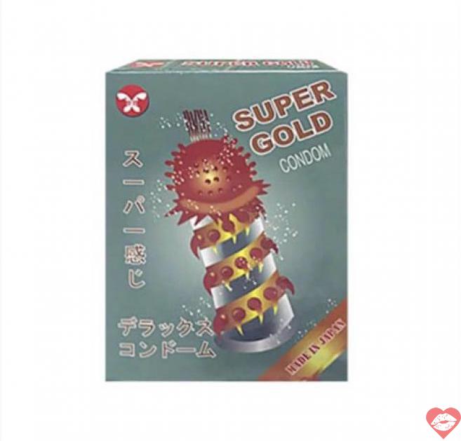  Mua Bao cao su Super Gold - Gân và gai siêu lớn - Hộp 2 cái  giá sỉ 