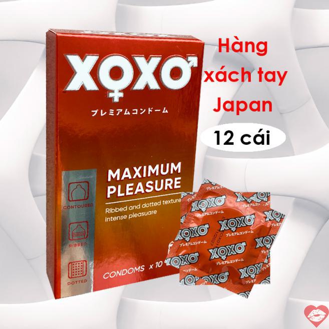 Giá sỉ Bao cao su XOXO gân gai chính hãng Nhật Bản hộp 10 chiếc bcs loại tốt 