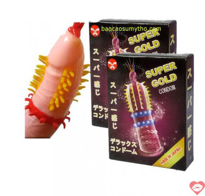  Giá sỉ Bao Su Siêu Gai Bi Râu - Super Gold Hàng Nhật  nhập khẩu 