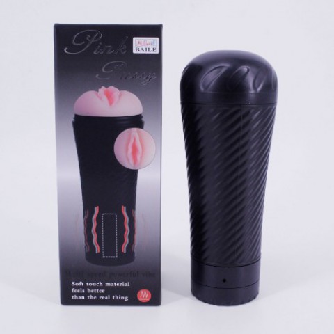 Âm đạo giả đèn pin Pink Pussy có rung
